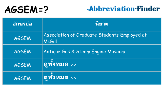 อะไรไม่ agsem ถึง