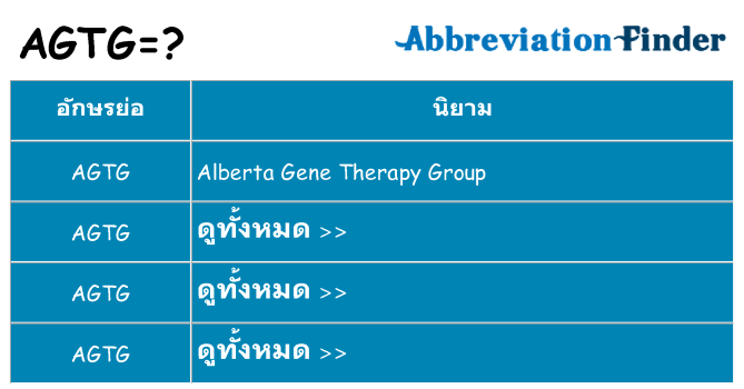อะไรไม่ agtg ถึง