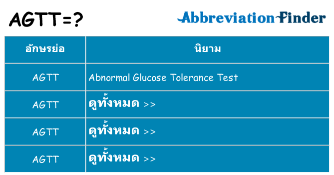 อะไรไม่ agtt ถึง