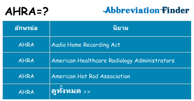 อะไรไม่ ahra ถึง