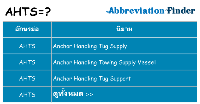 อะไรไม่ ahts ถึง