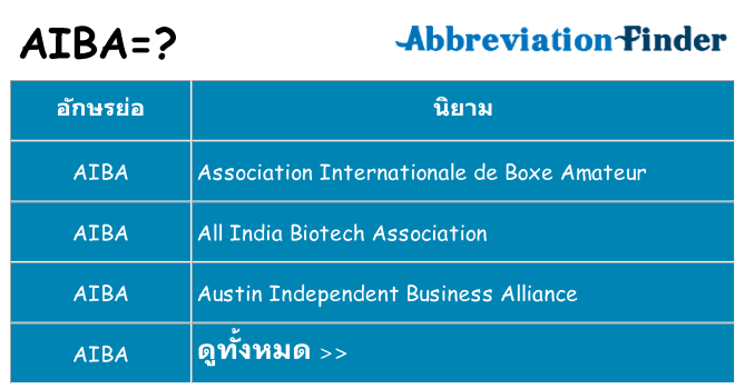 อะไรไม่ aiba ถึง