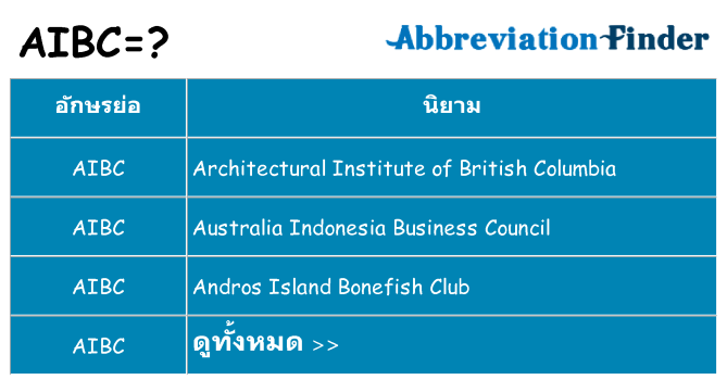 อะไรไม่ aibc ถึง