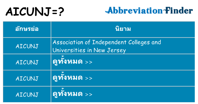 อะไรไม่ aicunj ถึง