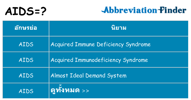 อะไรไม่ aids ถึง