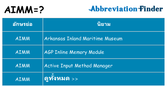 อะไรไม่ aimm ถึง