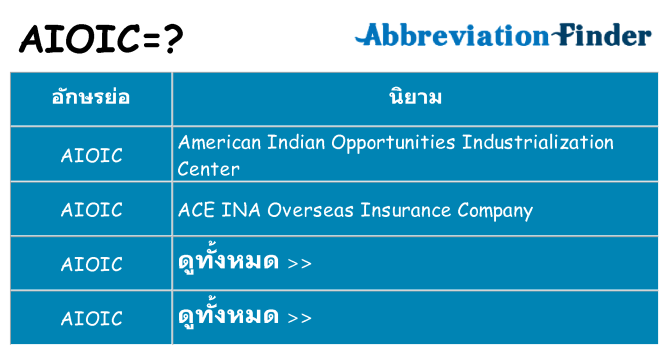 อะไรไม่ aioic ถึง