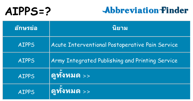 อะไรไม่ aipps ถึง