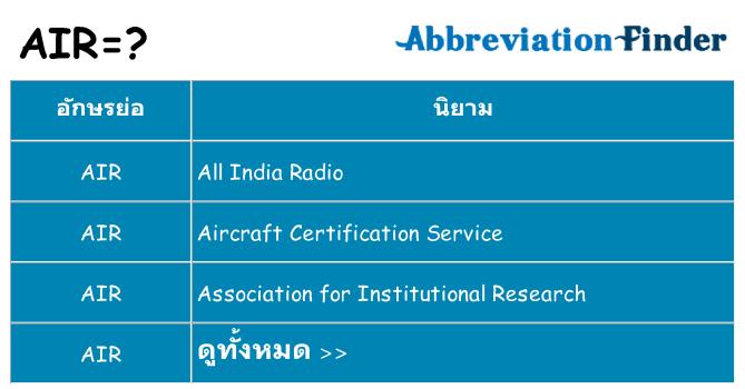 อะไรไม่ air ถึง