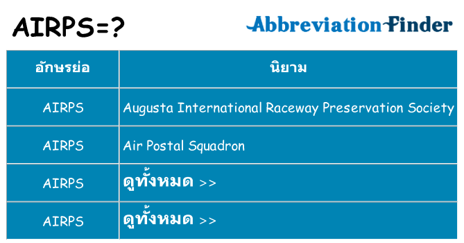 อะไรไม่ airps ถึง