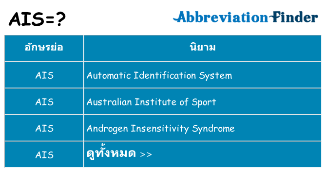 อะไรไม่ ais ถึง