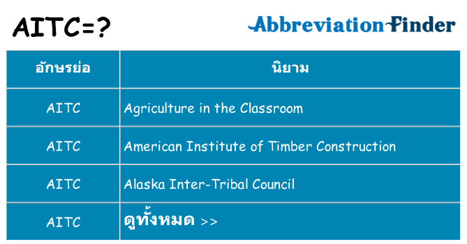 อะไรไม่ aitc ถึง