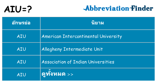 อะไรไม่ aiu ถึง