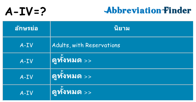 อะไรไม่ a-iv ถึง