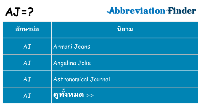 อะไรไม่ aj ถึง