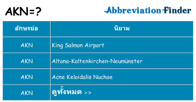 อะไรไม่ akn ถึง