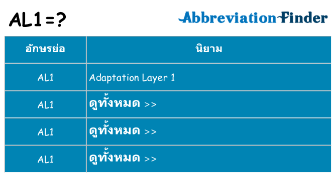 อะไรไม่ al1 ถึง