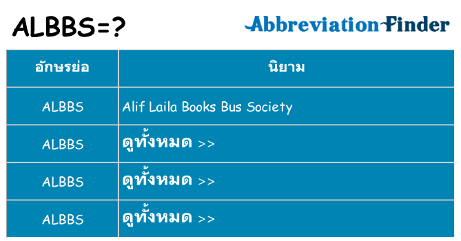อะไรไม่ albbs ถึง