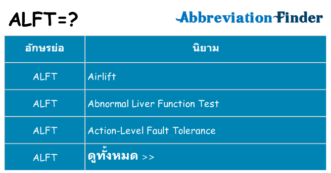 อะไรไม่ alft ถึง