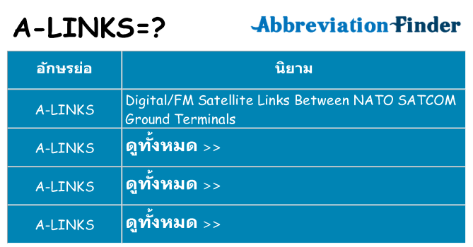 อะไรไม่ a-links ถึง