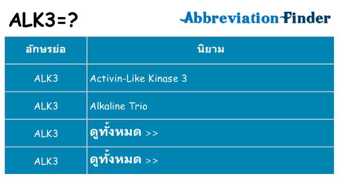 อะไรไม่ alk3 ถึง