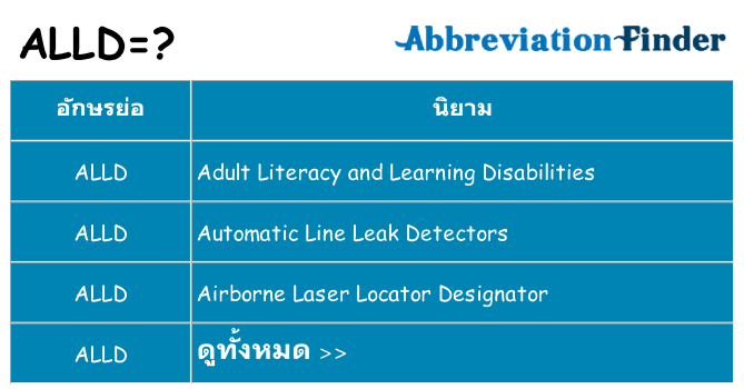 อะไรไม่ alld ถึง