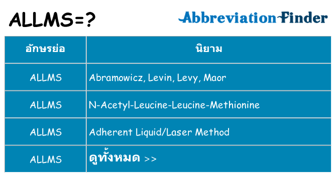 อะไรไม่ allms ถึง