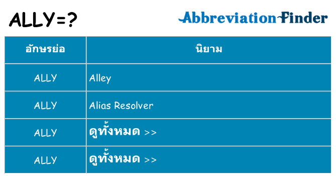 อะไรไม่ ally ถึง