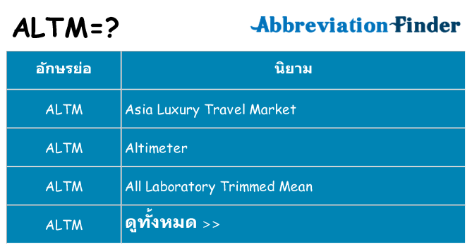 อะไรไม่ altm ถึง