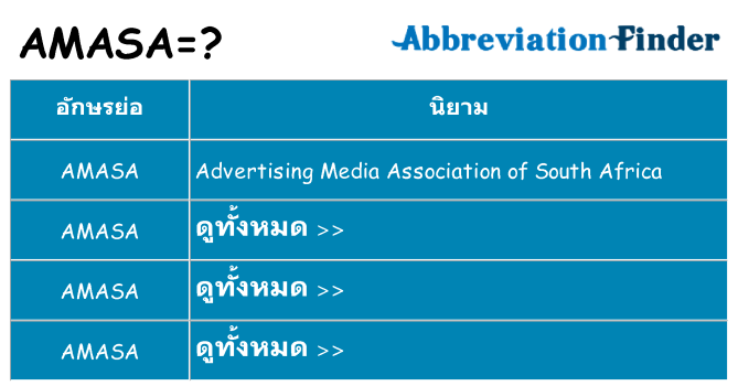 อะไรไม่ amasa ถึง