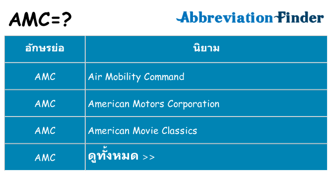 อะไรไม่ amc ถึง