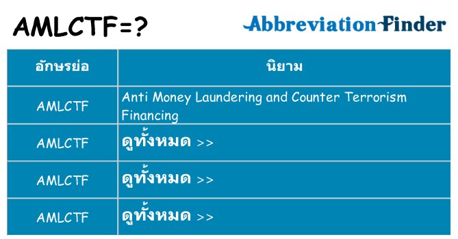 อะไรไม่ amlctf ถึง