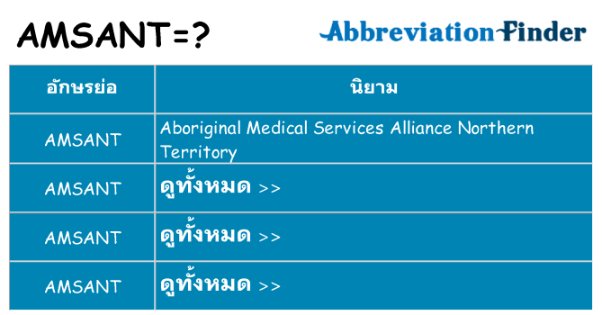 อะไรไม่ amsant ถึง