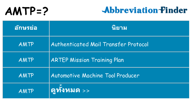 อะไรไม่ amtp ถึง
