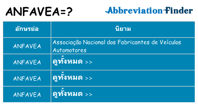 อะไรไม่ anfavea ถึง