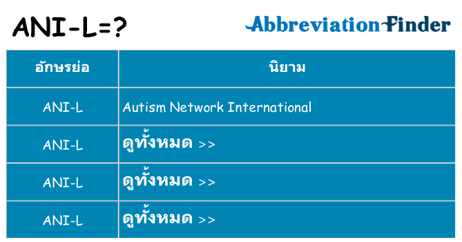 อะไรไม่ ani-l ถึง