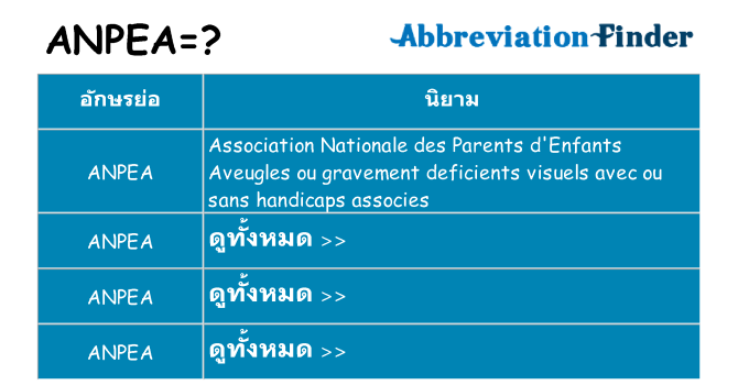 อะไรไม่ anpea ถึง