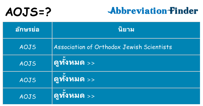 อะไรไม่ aojs ถึง