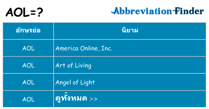 อะไรไม่ aol ถึง