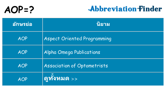อะไรไม่ aop ถึง