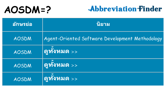 อะไรไม่ aosdm ถึง