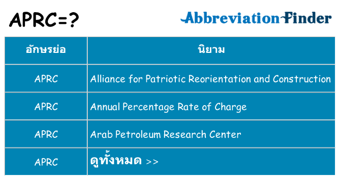 อะไรไม่ aprc ถึง