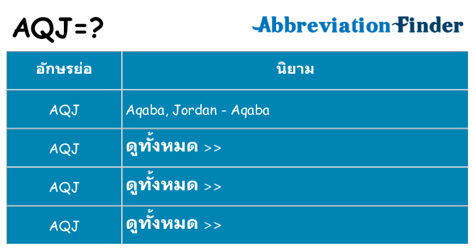 อะไรไม่ aqj ถึง