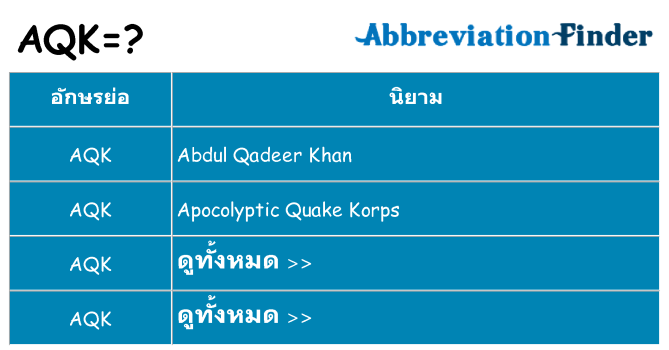 อะไรไม่ aqk ถึง