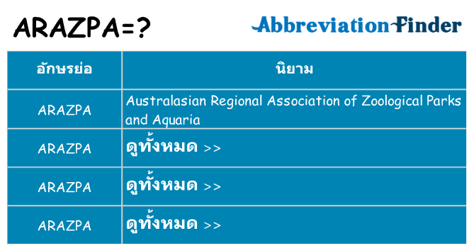 อะไรไม่ arazpa ถึง