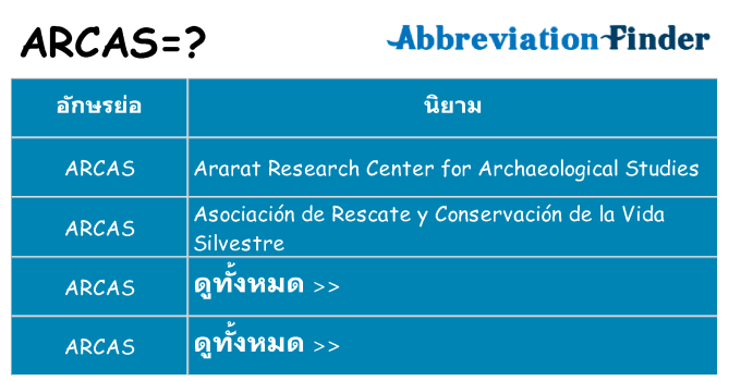 อะไรไม่ arcas ถึง