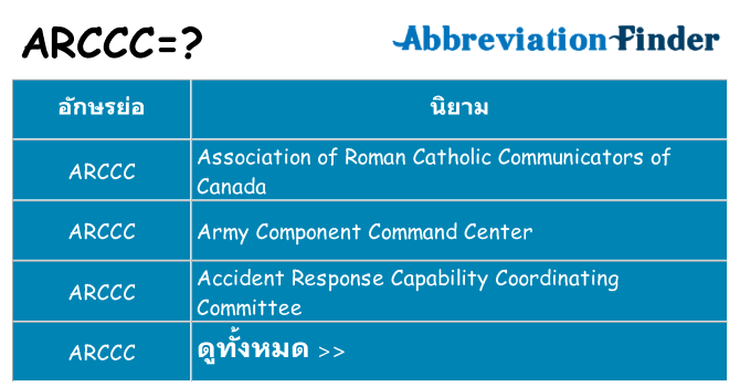 อะไรไม่ arccc ถึง