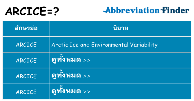 อะไรไม่ arcice ถึง