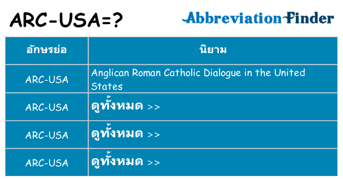 อะไรไม่ arc-usa ถึง