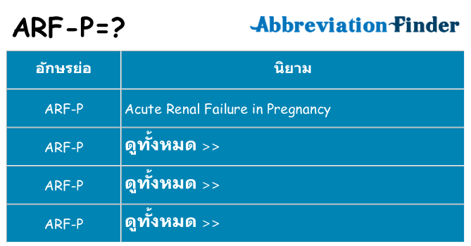 อะไรไม่ arf-p ถึง